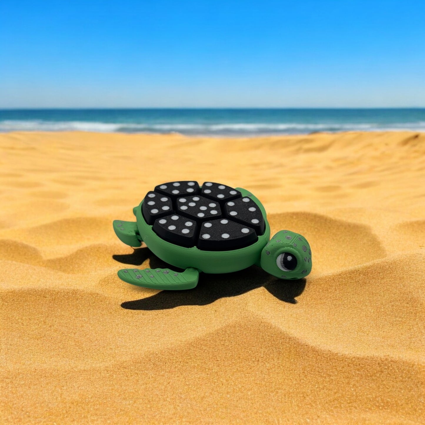 Sea Turtle Clicker Fidget Toy Keyring